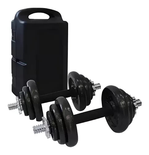 Kit 2 Mancuernas 12 Discos de 20 Kilos