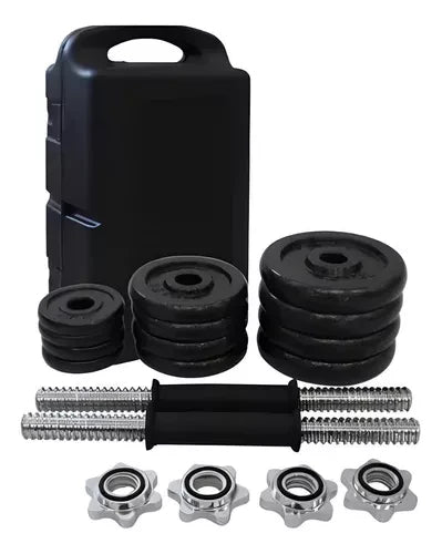 Kit 2 Mancuernas 12 Discos de 20 Kilos