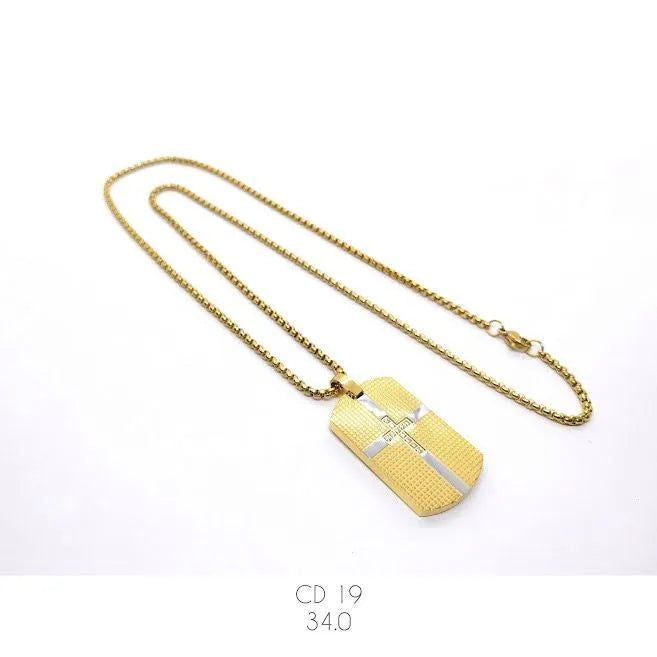 Cadena En Acero Dorada