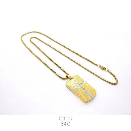 Cadena En Acero Dorada