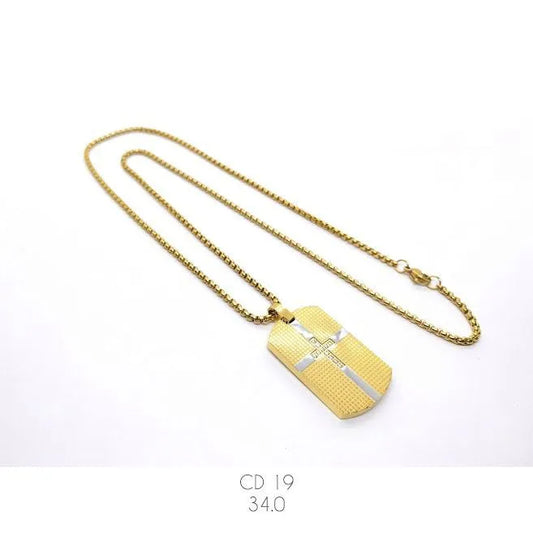 Cadena En Acero Dorada